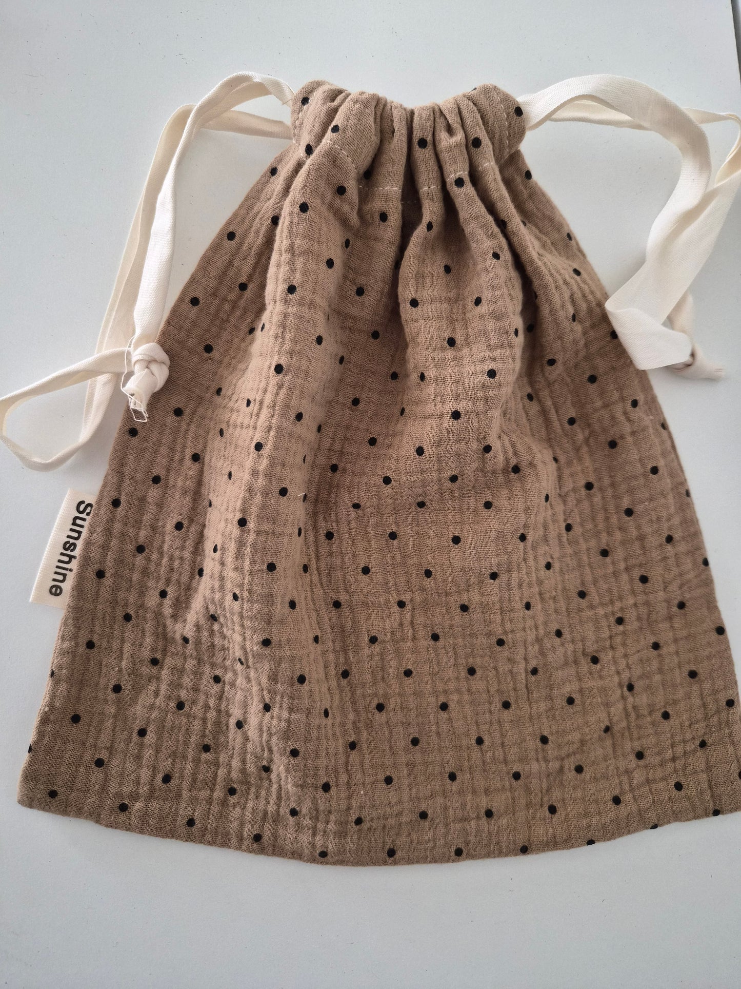 🌿 Petit sac en gaze de coton personnalisable
