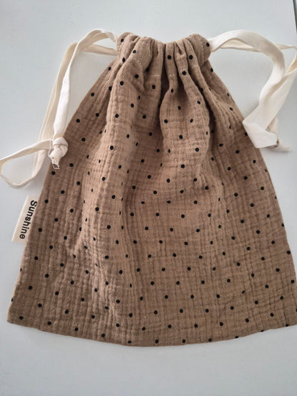 🌿 Petit sac en gaze de coton personnalisable