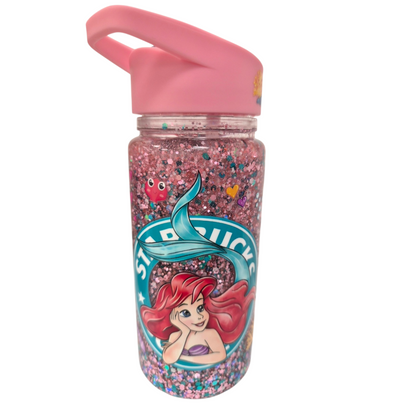 🧜‍♀️ Gourde Birdy – Décor Petite Sirène & effet paillettes suspendues ✨