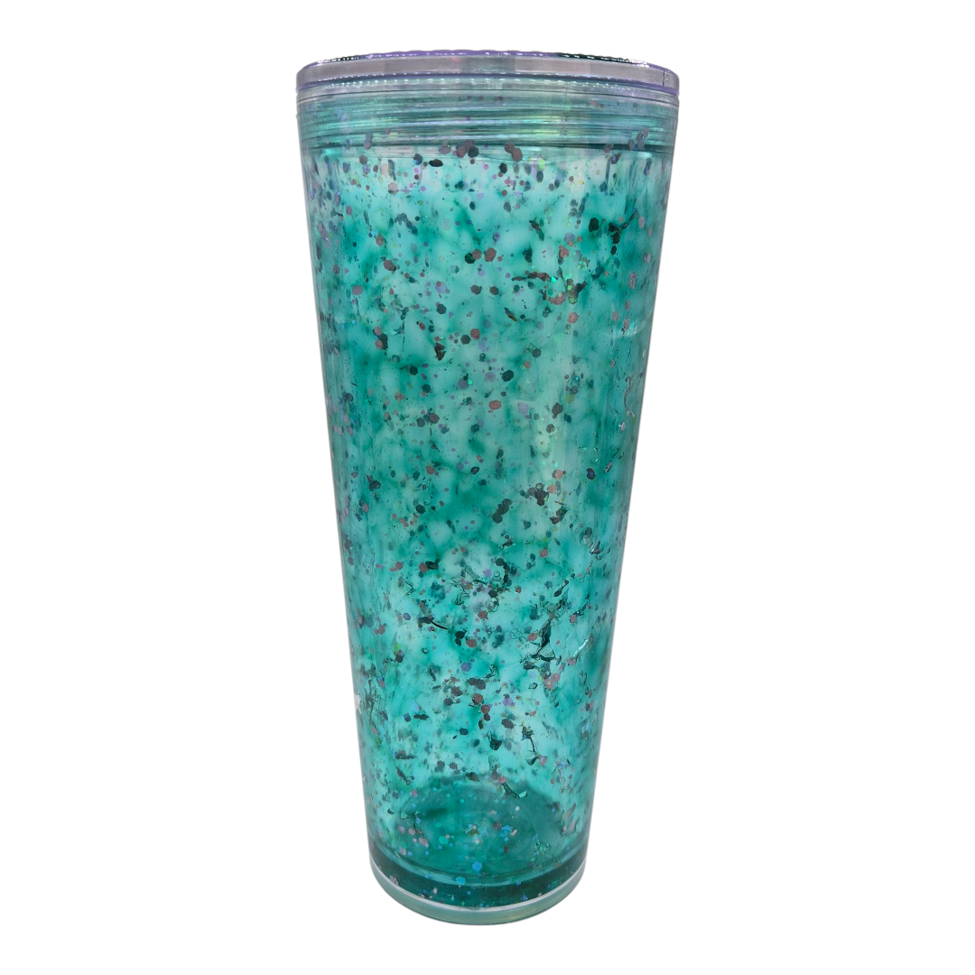 ✨ Tumbler personnalisé – Effet givré / glacé pailleté